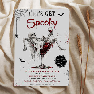 Invitation Fête d'Halloween squelette épouvantable