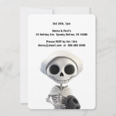 INVITATION FÊTE D'HALLOWEEN SQUELETTE STYLÉ (Dos)