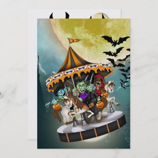 Invitation Fête d'Halloween - SRF (Devant / Derrière)