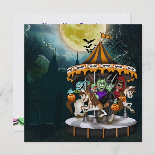 Invitation Fête d'Halloween - SRF (Devant / Derrière)