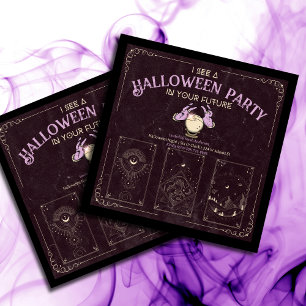 Invitation Fête d'Halloween Tarot adulte