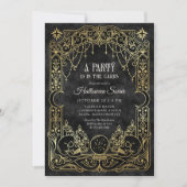 Invitation Fête d'Halloween Tarot Noir (Devant)