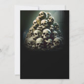 Invitation Fête d'Halloween Tas de Crânes Hurleurs Effrayants (Dos)