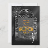 Invitation Fête d'Halloween Tombstone antique (Devant)