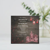 Invitation Fête d'Halloween Tombstones (Debout devant)