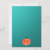 Invitation Fête d'Halloween Turquoise et vert (Dos)