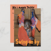 Invitation Fête d'Halloween unique (Devant / Derrière)