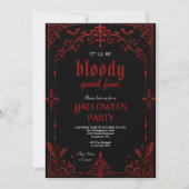 Invitation Fête d'Halloween Vampire Gothique (Devant)