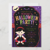 Invitation Fête d'Halloween Vampire pour Enfants (Devant)