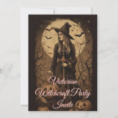 Invitation Fête d'Halloween Victorale vintage (Devant)