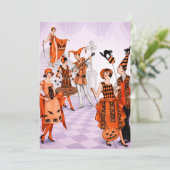 Invitation Fête d'Halloween vintage (Debout devant)