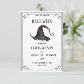 Invitation Fête d'Halloween Vintage beige (Debout devant)