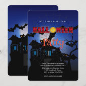 Invitation Fête d'Halloween Vintage Gothique (Devant / Derrière)