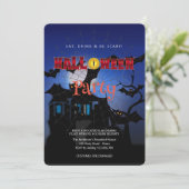 Invitation Fête d'Halloween Vintage Gothique (Debout devant)