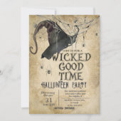 Invitation Fête d'Halloween Vintage pour adultes (Devant)