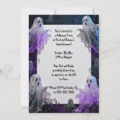 Invitation Fête d'Halloween violette (Devant)