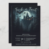 Invitation Fête d'Halloween Witchy (Devant / Derrière)