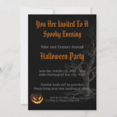 Invitation Fête d'Halloween Witchy (Dos)