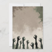Invitation Fête d'Halloween Zombie (Dos)