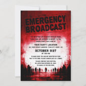 Invitation Fête d'Halloween zombie (Devant)