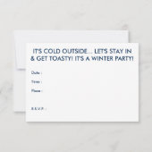 Invitation fête d'hiver (Dos)