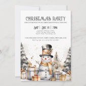 Invitation Fête d'hiver Black White Festive (Devant)