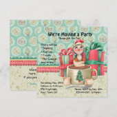 Invitation Fête d'hiver Cocoa Penguin (Devant / Derrière)