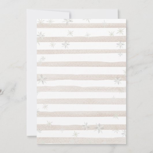 Invitation Fête d'hiver des animaux à feuillage persistant (Dos)