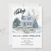 Invitation Fête d'hiver élégante de «Joyeuses Fêtes» (Devant)