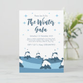 Invitation Fête d'hiver minimaliste (Debout devant)