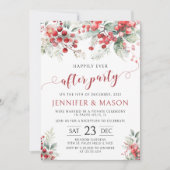 Invitation Fête d'hiver Noël heureux toujours après mariage (Devant)