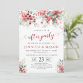 Invitation Fête d'hiver Noël heureux toujours après mariage (Debout devant)