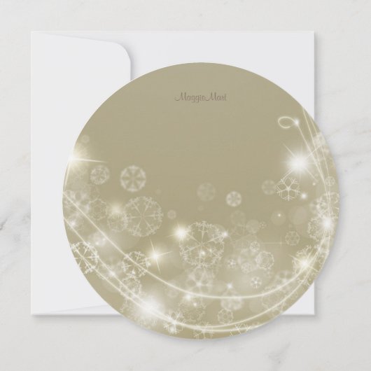 Invitation Fête d'hiver White Gold (Dos)
