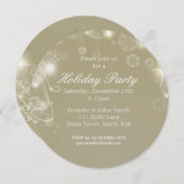 Invitation Fête d'hiver White Gold (Devant / Derrière)