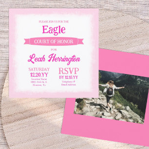Invitation Fête d'honneur de l'aigle rose et blanc