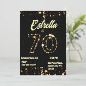 Invitation Fête digitale élégante pour les 70 ans (Debout devant)