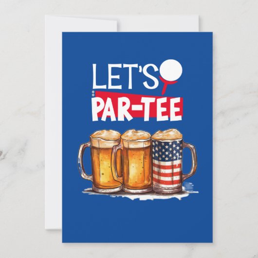 Invitation Fête d'indépendance du 4 juillet Golf  (Devant)