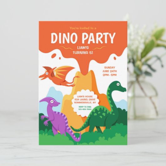 Invitation Fête Dino (Debout devant)