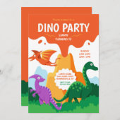 Invitation Fête Dino (Devant / Derrière)