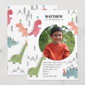 Invitation Fête Dino (Devant / Derrière)
