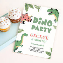 Fête Dino Party Dinosaure Mignon 5ème Anniversaire