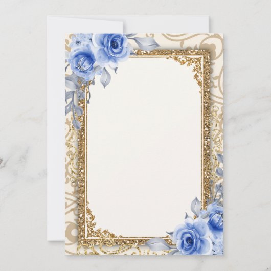 Invitation Fête d'invitation de la Marine Bleue (Dos)