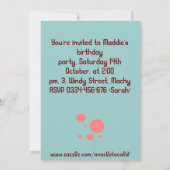 Invitation fête d'invitation pour les fêtes de choux (Dos)