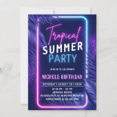 Invitation Fête d'invitation pour une nuit d'été tropicale (Devant)