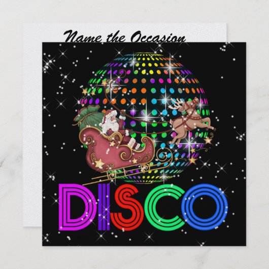 Invitation Fête DISCO de Noël - SRF (Devant / Derrière)