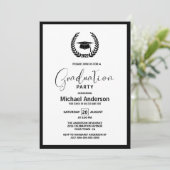 Invitation Fête d'obtention de diplômes de couronnes et de ca (Debout devant)