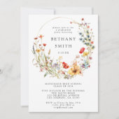 Invitation Fête d'obtention du diplôme de Fleur sauvage lunat (Devant)