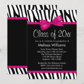 Invitation Fête d'obtention du diplôme de la Bow estampillée  (Devant / Derrière)