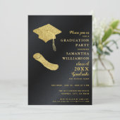 Invitation Fête d'obtention du diplôme de photographie noir e (Debout devant)