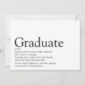 Invitation Fête d'obtention du diplôme d'études supérieures m (Devant)